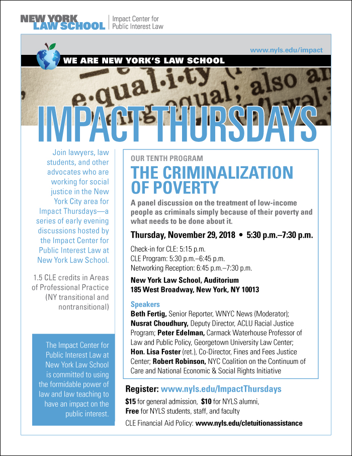 NYLS criminalization of poverty