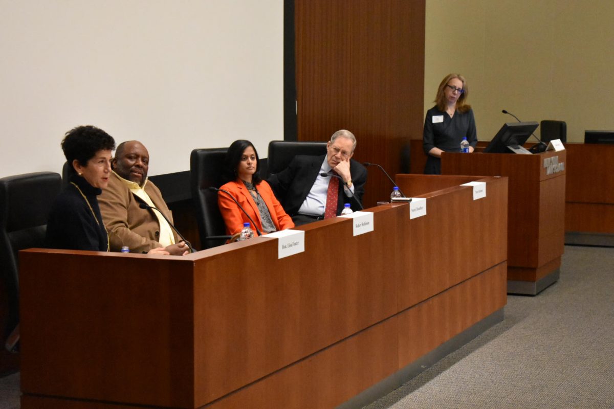 FFJC Co-Director Lisa Foster speaks at a New York Law School panel about the criminalization of poverty.